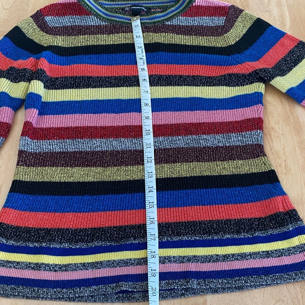 INC International Concepts Multicolor Striped Sweater - Picture 9 of 11
